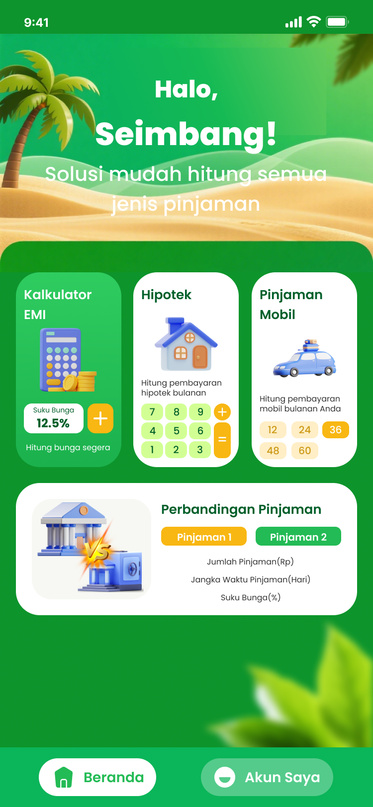 Seimbang App Interface